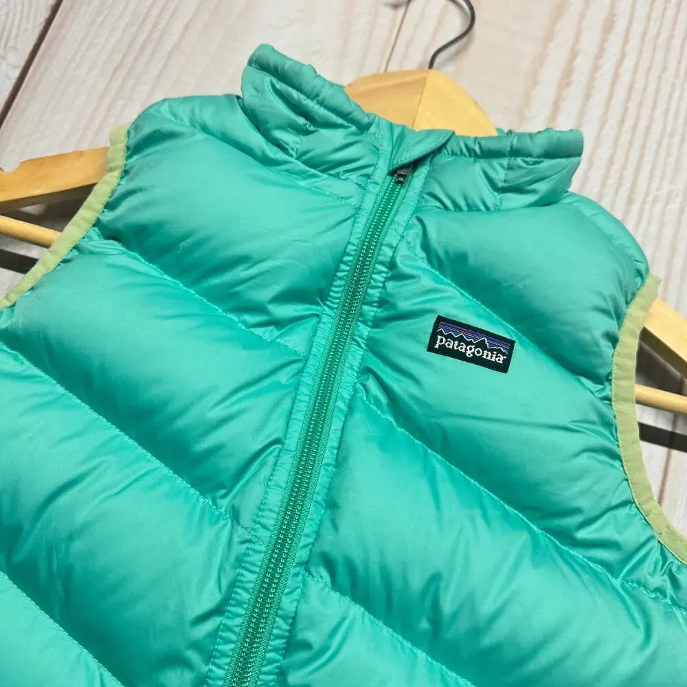 Patagonia Girls Hi-Loft Goose Down 600 Fill Insulated Puffer Vest Size S (8)